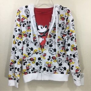 NWOT Mickey Mouse Lightweight Jacket & Red Shirt Set M (7-9)